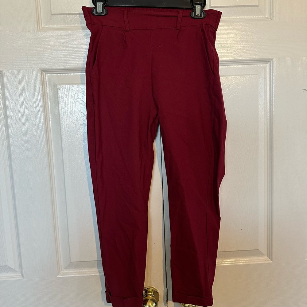 Stylish Burgundy Pants